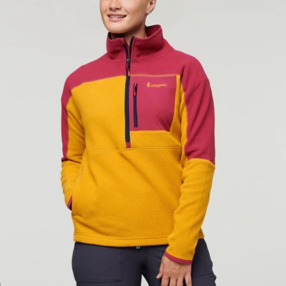 Cotopaxi Abrazo Half-Zip Fleece Jacket Yellow Fushia Size XS